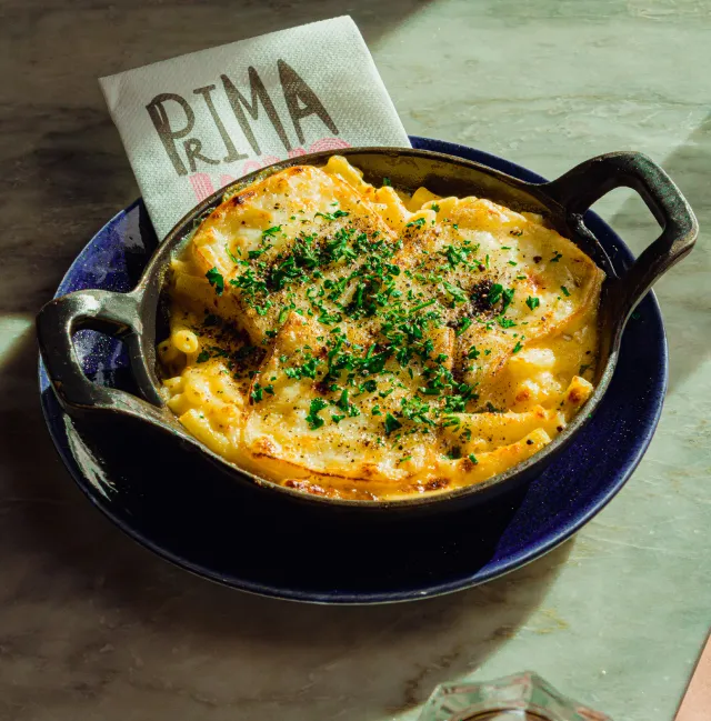 Close-Up d'un gratin de coquillettes qui fait envie !